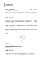 Faksimile dopisu Jiřího Běhounka